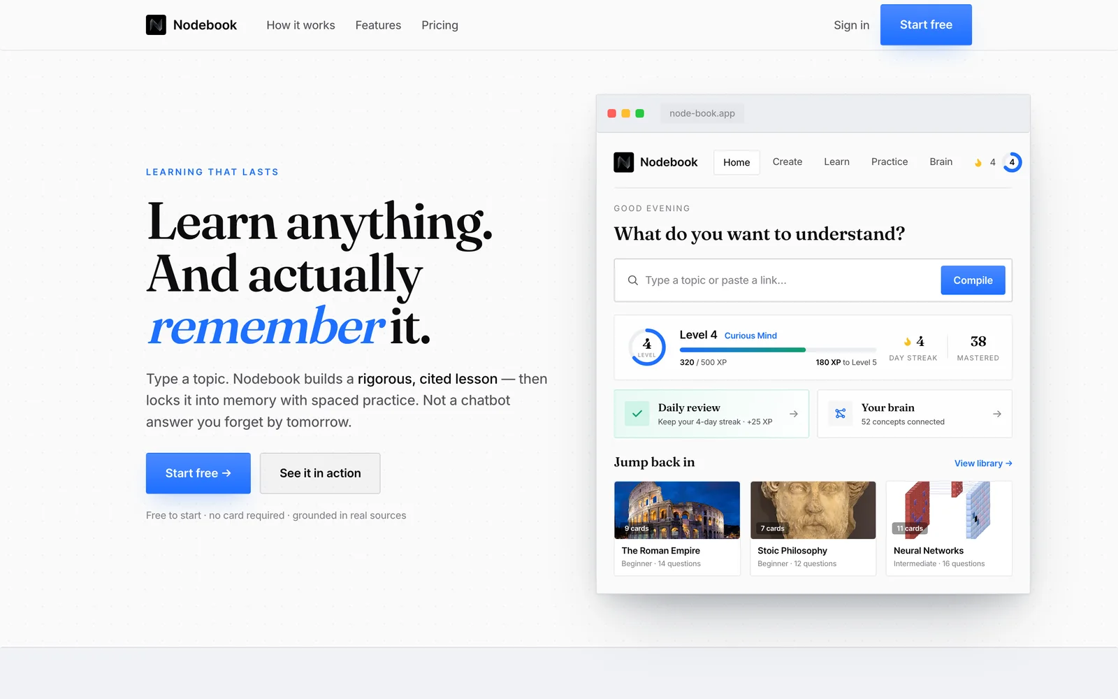 Learn anything — and keep it